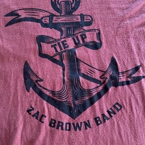 Zac Brown Band Red Tie Up Anchor  Tee - Short Sleeve size S